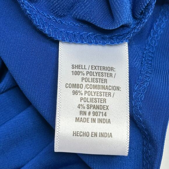 NWT MSK Blue Rhinestone Trim Popover Sheath Dress Formal Party Womens Size Small - Picture 10 of 12